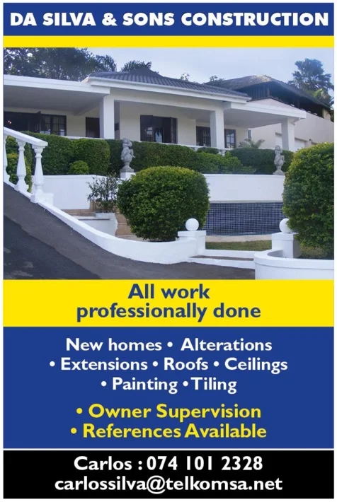 Da Silva & Sons construction, KwaZulu-Natal