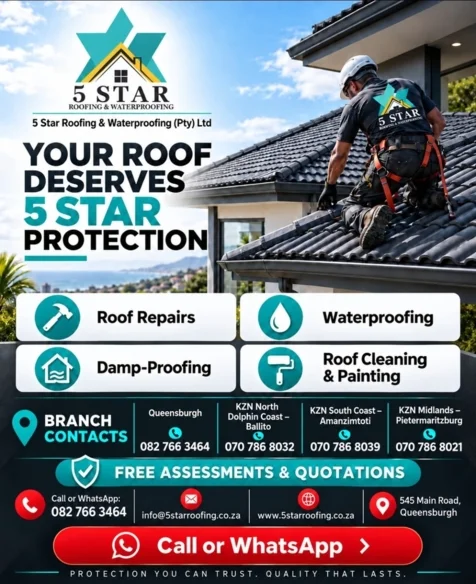 5 Star Roofing & Waterproofing, KwaZulu-Natal